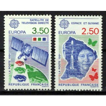 France 2254-2255 MNH Europa Cept Communications ZAYIX 0924S0026M