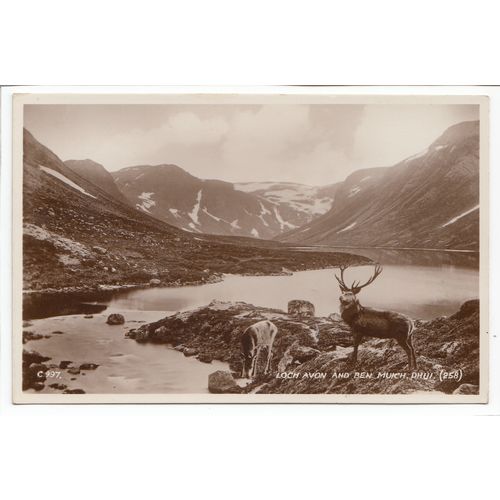 Loch Avon and Ben Muich Dhui Cairngorms RP Postcard 258