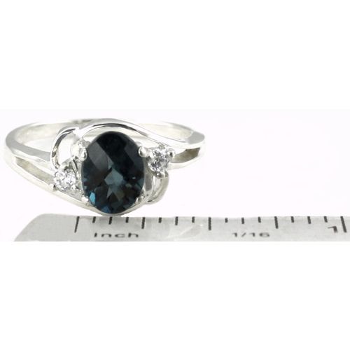 London Blue Topaz, 925 Sterling Silver Ring, SR176