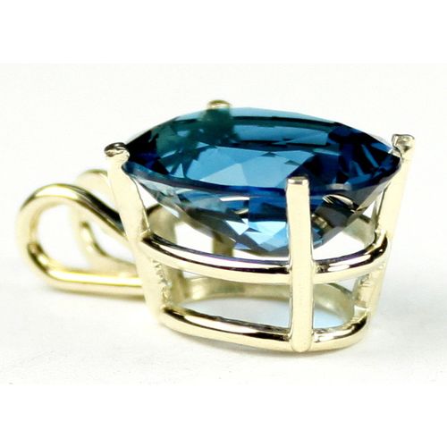 London Blue Topaz, 14KY Gold Pendant, P040