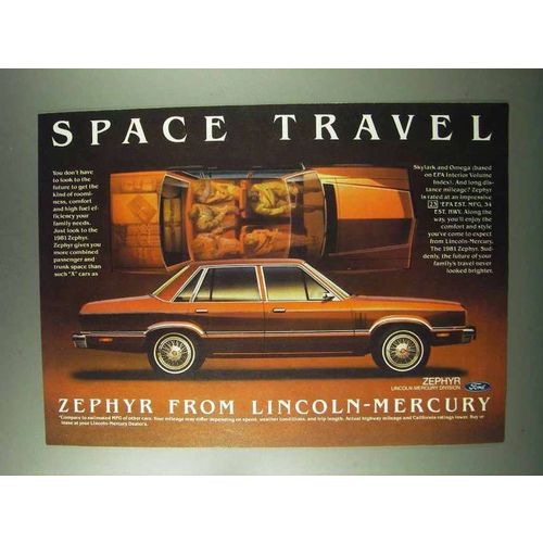 1981 Mercury Zephyr Ad - Space Travel