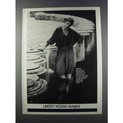 1981 Liberty House of Hawaii Missoni Fashion Ad