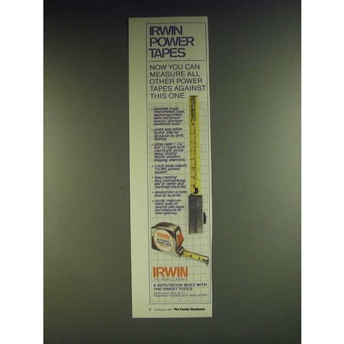 1984 Irwin Power Tapes Ad - now you can measure all other