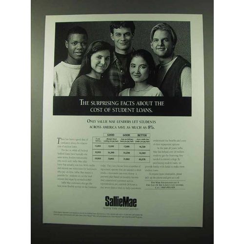 1995 Sallie Mae Ad - Suprising Facts Student Loans