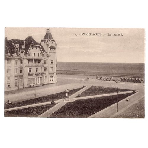 PLACE ALBERT L. KNOCKE-ZOUTE . unused vintage postcard c.1900s =