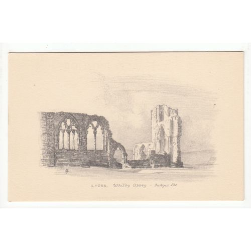 Whitby Abbey Yorkshire Judges Sketch Postcard S11088