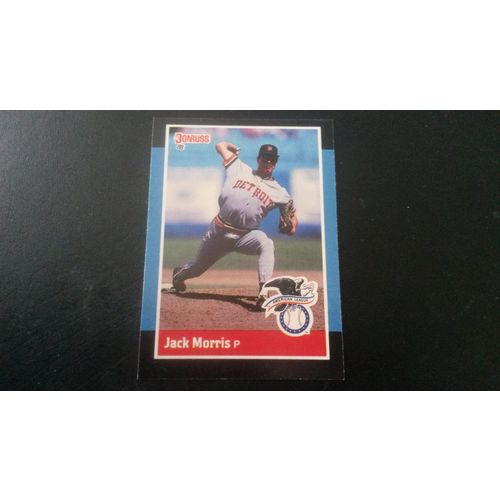 1988 Donruss All-Stars Card # 24 Jack Morris Excellent (5) Detroit Tigers