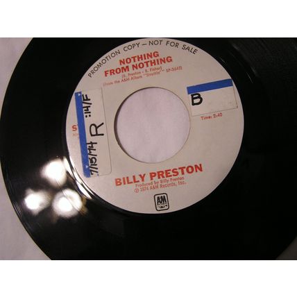 Billy Preston Promo 45-NOTHING FROM NOTHING STEREO/MONO