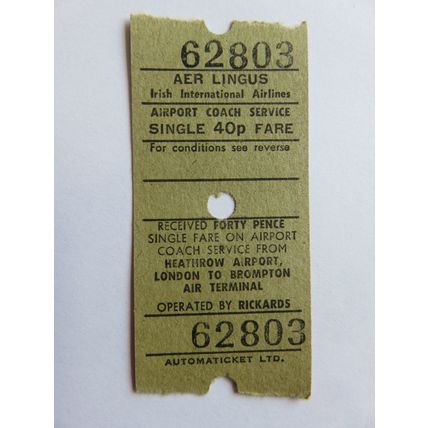 Aer Lingus Airport Coach Ticket #5