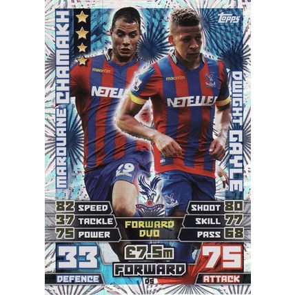 Match Attax Extra 2014/2015 D5 Marouanne Chamakh & Dwight Gayle Forward Duo