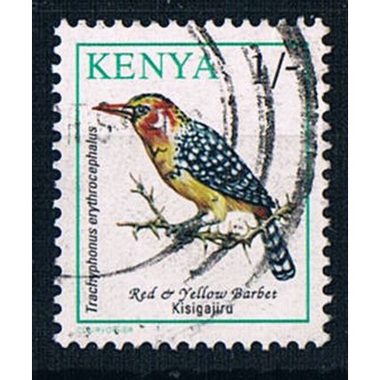 Kenya 1993 SG594 Ke25 Birds Red & Yellow Barbet 1/- Used Stamp
