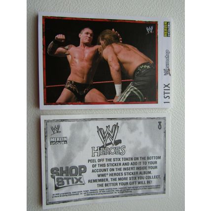 Topps - Merlin 2008 WWE Heroes Wresting Stickers 1-216 & P1-P15 Variants (EB2)