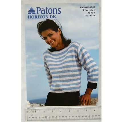 2003 Patons 02808 striped sweater, DK