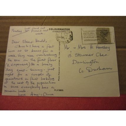 multiview, LYTHAM ST. ANNES, LANCASHIRE .. used postcard Colourmaster 1984 pm =