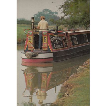Cropredy Manor Cruise Boat Ship Oxfordshire Reflections 1980s Postcard