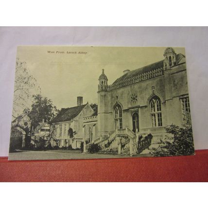 WEST FRONT, LACOCK ABBEY, CHIPPENHAM, WILTSHIRE. unused postcard E C Hunt =