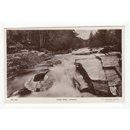 The Punch Bowl Braemar Postcard Aberdeenshire RP Scotland Adelphi Series