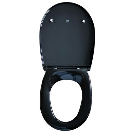 Haro Passat Soft Close Luxury Toilet seat in gloss BLACK / Schwarz