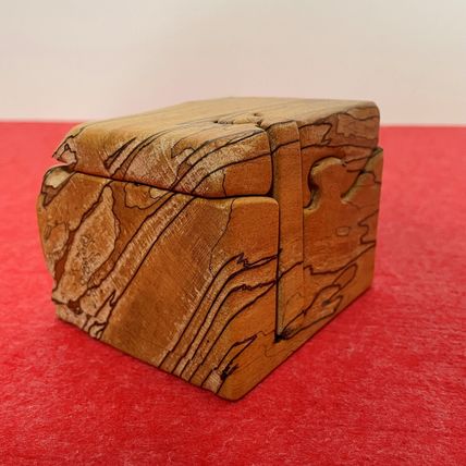 Unique Puzzle Box Handmade Vintage SIGNED Wooden Gift Box Trinket Box