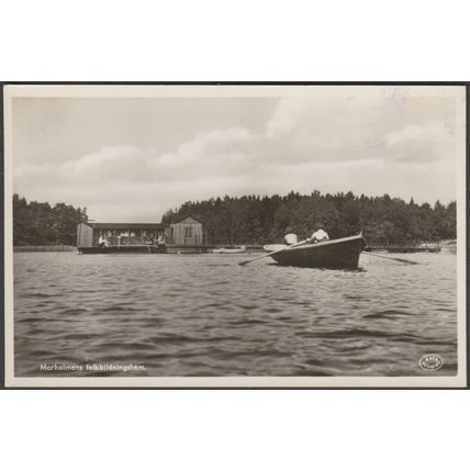 Marholmens Folkbildningshem, Norrtälje, c.1940s - Foto Vykort