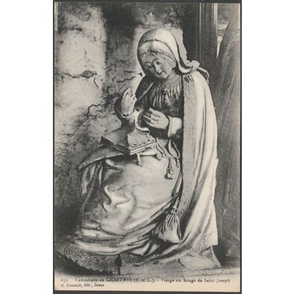 Vierge du Songe de Saint-Joseph, Cathédrale de Chartres, c.1910 - Foucault CPA