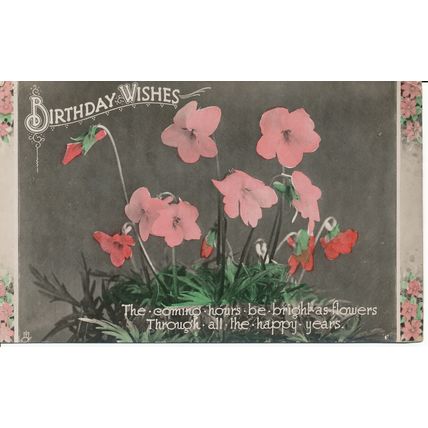 PC21110 Greeting Postcard. Birthday Wishes. Tuck. RP. 1935