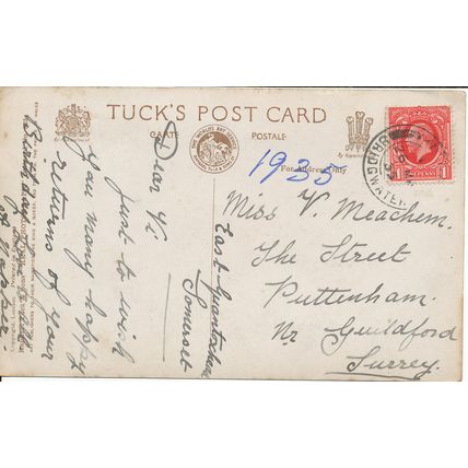 PC21110 Greeting Postcard. Birthday Wishes. Tuck. RP. 1935