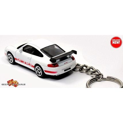 RARE KEYCHAIN WHITE RED PORSCHE 911 GT3 RS CUSTOM Ltd GREAT NOVELTY GIFT