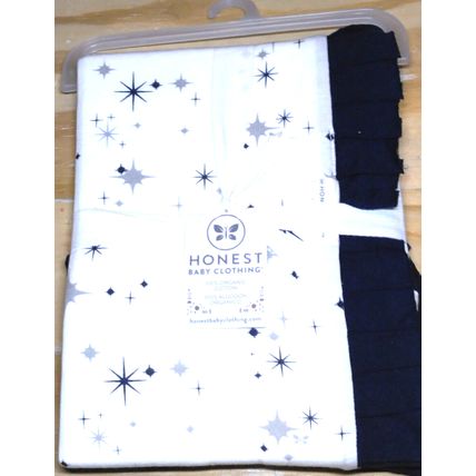 Honest Baby Clothing Organic Stroller Navey Blanket & Cap Set Baby Shower NEW