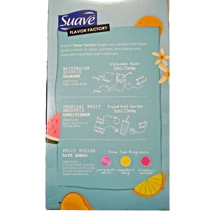 Suave Watermelon Shampoo/Tropical Fruit Conditioner 5 Fruit Fusion Bath Bombs