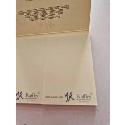 Raffles Hotels Double Sticky Pad