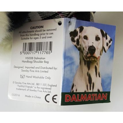 Dalmatian shaped hand / shoulder bag by FAITHFUL FRIENDS COLLECTABLES