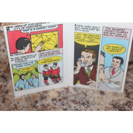 1971-72 topps hockey the rod gilbert story booklet no. 18