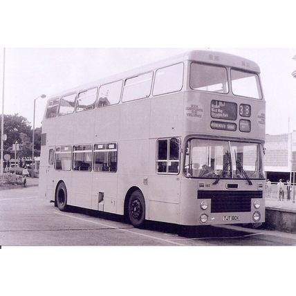 Black & White Photograph of Bournemouth Corporation Transport - TJT 180X
