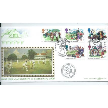 fdc benham silk first day cover Blcs 98 set sg1834 sg 1834 1994 summertime