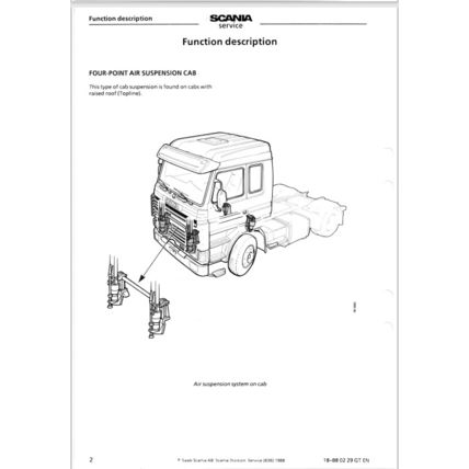 Scania Trucks Air Suspension Cabs 113 143 Work Description 1988 18880229GTEN PDF