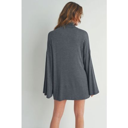 Bell Sleeve Turtle Neck Dress