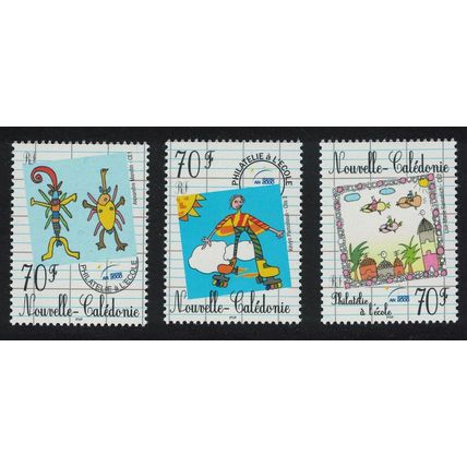 New Caledonia Philately at School Children's Drawings 3v 2000 MNH