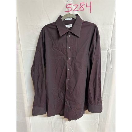 Concepts by Claiborne Men's Plum Purple Dress Shirt Size 17 Long Sleeve