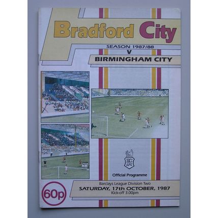 BRADFORD CITY v BIRMINGHAM CITY Div2 17/10/1987