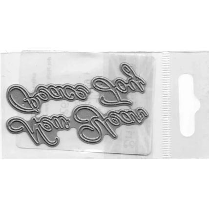 Britannia Dies. New Year Peace Joy Die Set. Die Cutting Cardmaking Scrapbooking