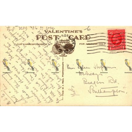 Scarborough, Entrance To Marine Drive, G1307 Rare Valentine's Postcard, 1936