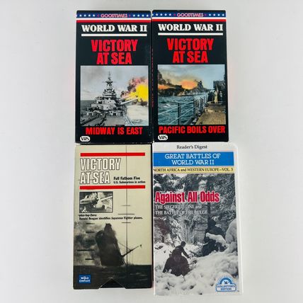 World War II VHS Video 8 Tape Lot #1 WWII