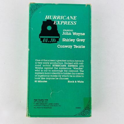 John Wayne - Hurricane Express VHS Video Tape Rare!
