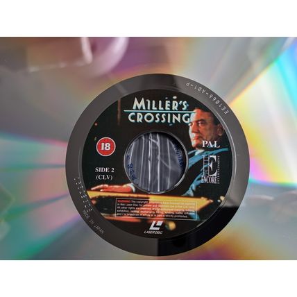 MILLER'S CROSSING Laserdisc movie 12" LP size film 1996 DVD Coen Brothers
