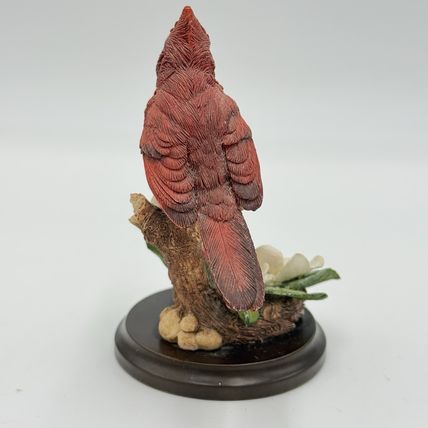 Vintage Country Artists UK Spring Cardinal w Cherry Blossom Figurine 4” Painted