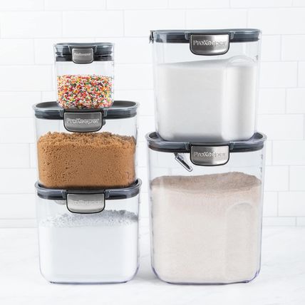 Prokeeper+ 9-Piece Airtight Food Storage Container Set – Clear Plastic Flour and