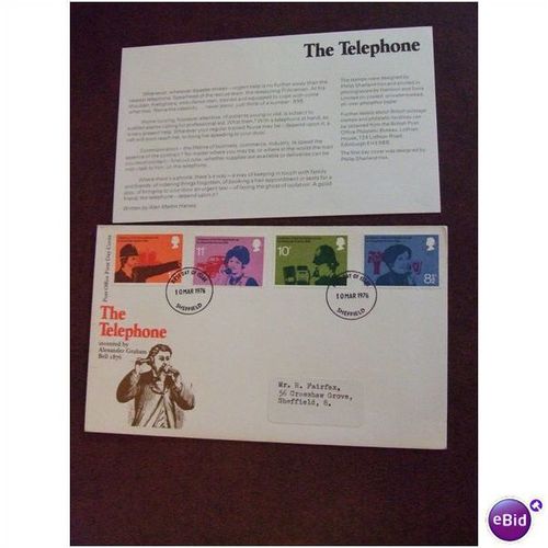 1976 GB Telephone Centenary First Day Cover Sheffield