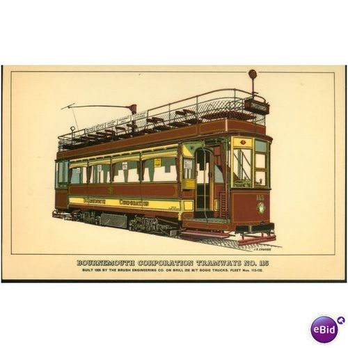 GB Postcard - Bournemouth Corporation Tramways No. 115
