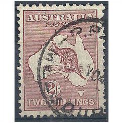 Australia 1932.SG134 2/- Maroon Fine Used.